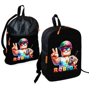 Школьный рюкзак детский Роблокс / Roblox + Сумка для обуви спортивной формы рюкзак-мешок мальчику (01828)