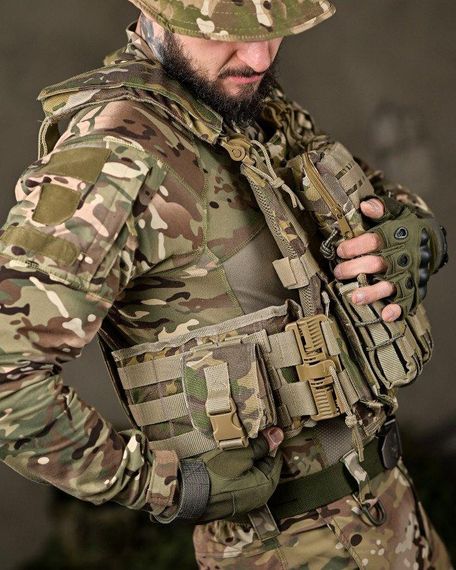 Тактична плитоноска з двома точками швидкого скидання Мультикам Asdag мультикам ОЛ2725 | Зображення 6