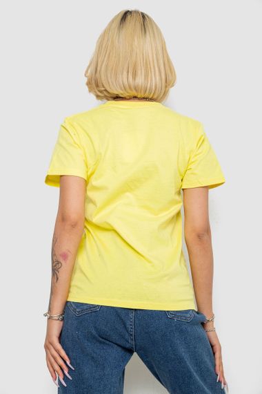 Футболка женская с принтом, цвет желтый, 238R57384-1 | Зображення 3