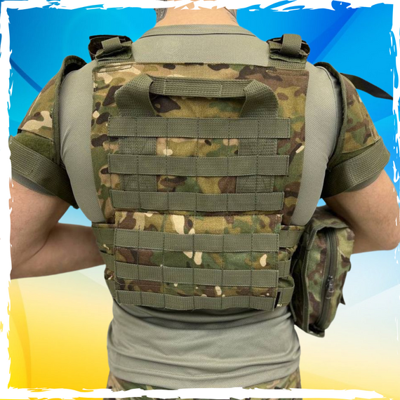 Плитоноска в сборе мультикам Expert. Броненоска. Плитоноска военная. Плитоноска для ВСУ | Зображення 1