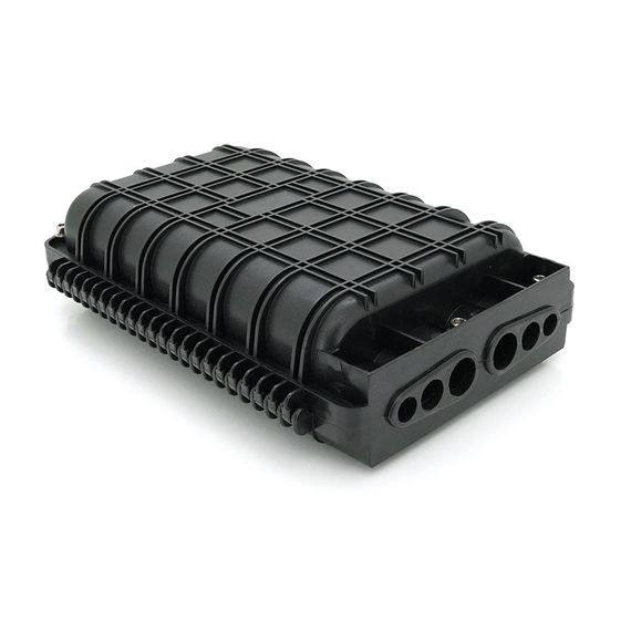 Муфта оптична Merlion ML-OP-F005-24C, герметична, 6 вводів, до 4-х касет, до 24 зварок, матеріал PP/PC | Зображення 1