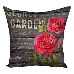 Подушка габардинова з принтом Secret garden 40x40 (4P_BOT024)