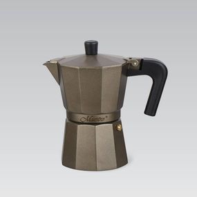 Кофеварка гейзерная алюминиевая Maestro MR-1666-3 BROWN, 150 мл (на 3 чашки), для дома и офиса