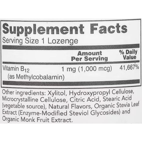Вітамін Б12 Protocol for Life Balance Methyl B12 1000 mcg 100 Lozenges | Зображення 1
