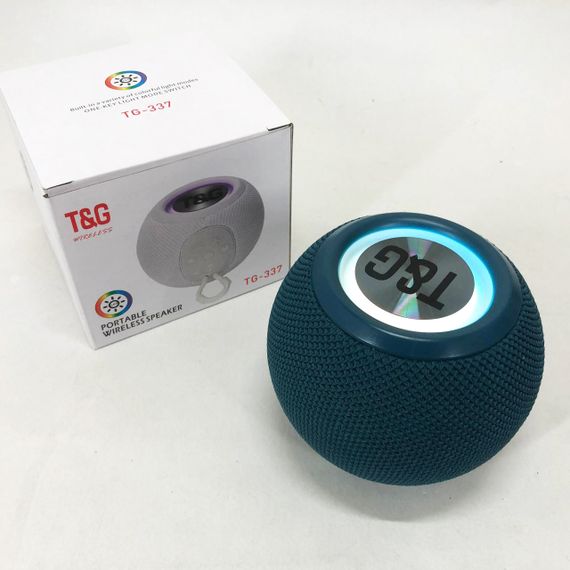 Бездротова потужна колонка TG337 з Bluetooth, RGB-підсвічуванням та радіо. Колір: синій | Зображення 4