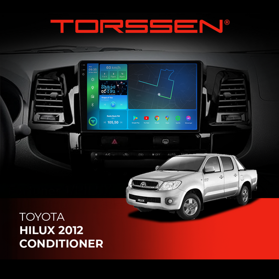 Штатна магнітола Torssen 2K Toyota Hilux 12 Conditioner F9464 4G Carplay DSP
