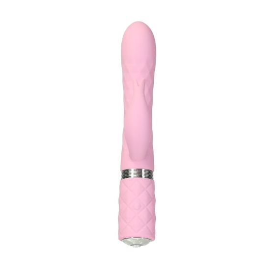 Розкішний кролик з ротацією та вібрацією Pillow Talk Lively Pink, кристал Сваровскі, потрійний відро | Зображення 2