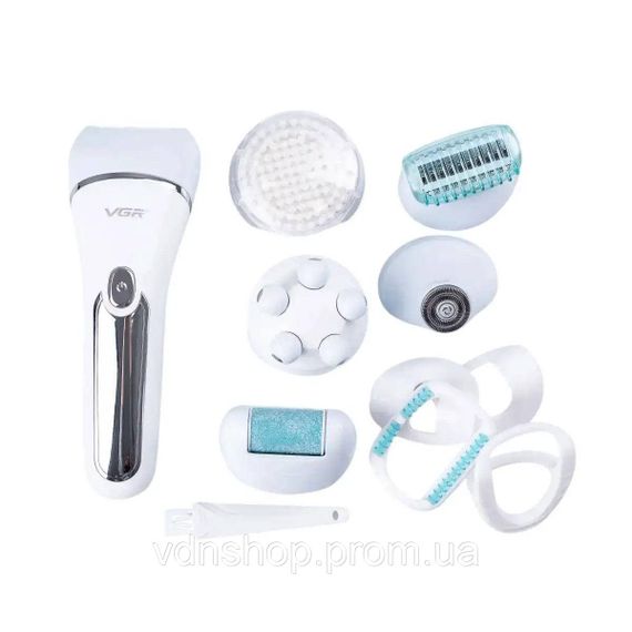 Бездротовий епілятор для обличчя та тіла для жінок 6 в 1 домашній триммер для волосся USB VGR HP-V-733-BL | Зображення 6