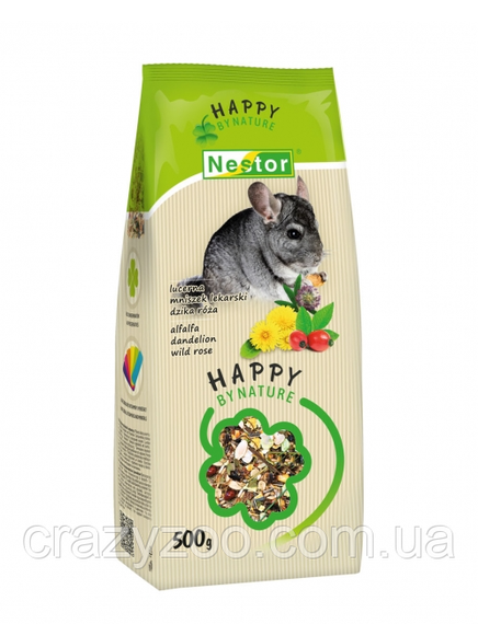 Корм для шиншилл Nestor Premium люцерна, одуванчик, шиповник 500 г 3062