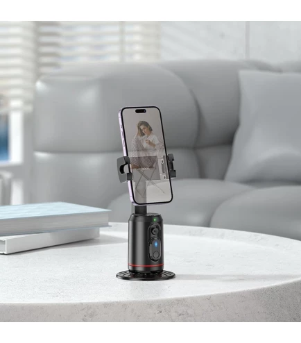 Смарт штатив з автоматичним відстеженням HOCO K23 Lotus smart PTZ 1200mAh пульт BT5.2 Black | Зображення 6