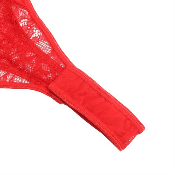 Боді з підв'язками для панчіх Star Night та атласними стрічками на руки, червоний, S sexstyle | Зображення 15