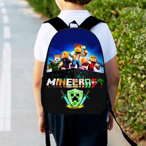 Рюкзак детский майнкрафт "Minecraft" 34х27см,городской ранец для мальчика с принтом (00312)