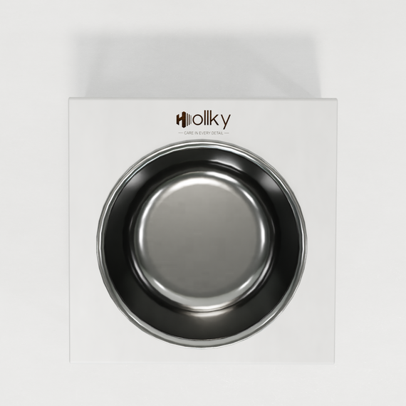 Миска на подставке для кошек и средних собак Hollky Base Solo M (1 × 0,8 л) Solo M-212110-BLWH | Зображення 3