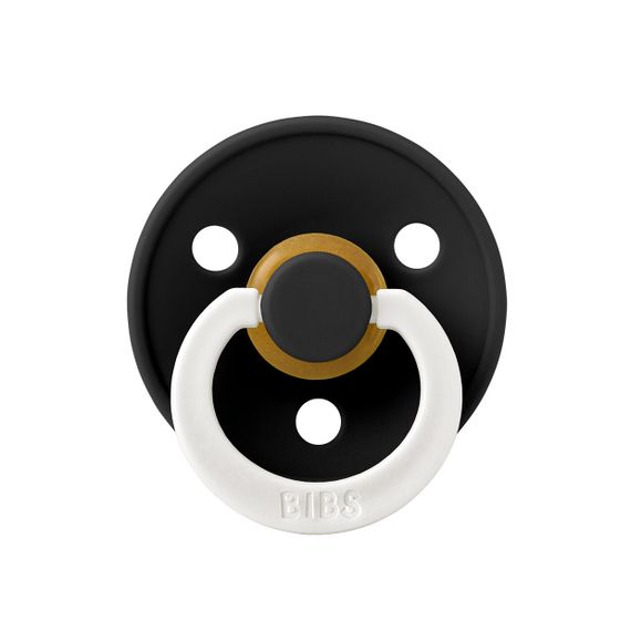Соска пустушка Bibs Colour round 18+ міс 3 розмір Black Glow світиться в темряві