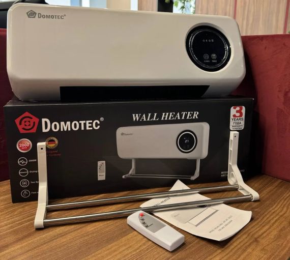 Настенный обогреватель Domotec MS-5963 White 2000Вт с пультом и сушилкой | Зображення 7