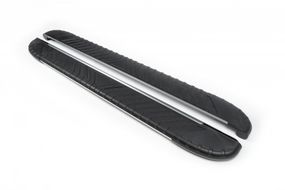 Бокові пороги Bosphorus Grey (2 шт., алюміній) Коротка база для Nissan Primastar 2002-2014рр