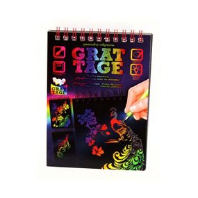 Креативное творчество "Grattage" GRT-02-02 А6, 3 рисунка, ручка штихель, русский язык