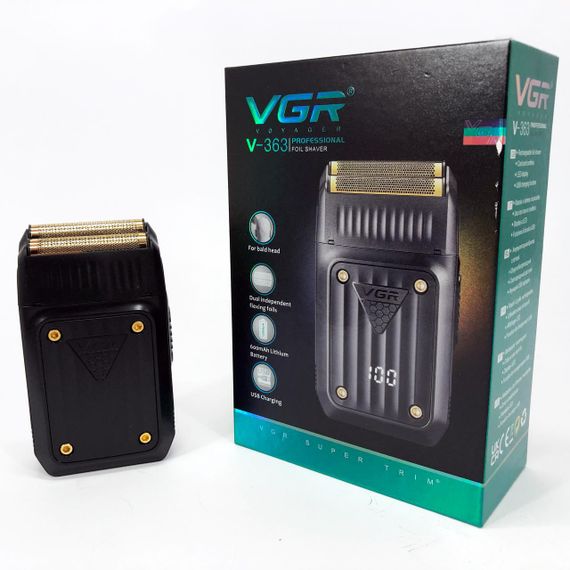 Електробритва VGR V-363, Тример для вусів, Електробритва з насадками для бороди, Тример бездротової | Зображення 6