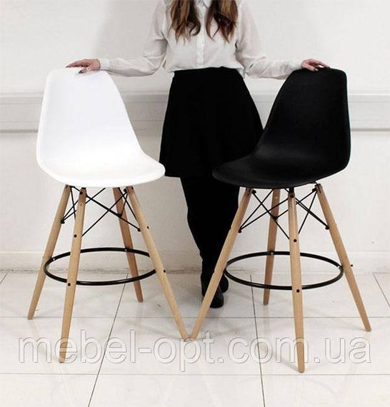 Стул барный Eames bar DSW кофейный сверхпрочный пластик ABS, дизайн Charles & Ray Eames | Зображення 7