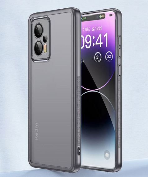 М'який силіконовий чохол зі склом на камеру для Xiaomi Redmi Note 12 Pro 5G колір Чорний | Зображення 3