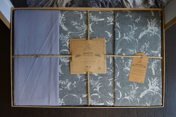Постільна білизна Limasso Jacquard Ranforse 200 х 220 см Ipi Boyali Siyah | Зображення 5
