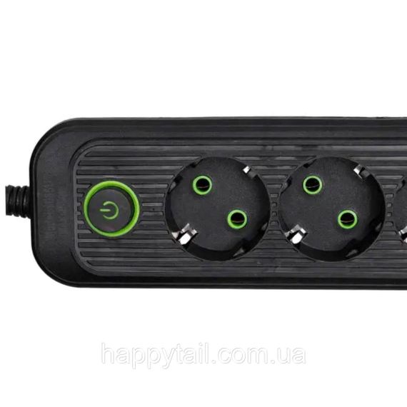 Мережевий фільтр-подовжувач 5 розеток 3xUSB-A 1xUSB-C 5м чорний HP-5-40 | Зображення 2