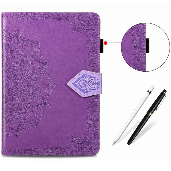 Кожаный чехол Art Case с визитницей для Samsung Galaxy Tab S7+ Сиреневый | Зображення 5