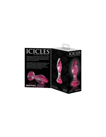 Скляна анальна пробка Роза Icicles No 79 Butt Plug | Зображення 2