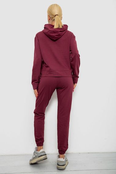 Спортивний костюм жіночий двонитка, колір сливовий, 214R1419-004 | Зображення 3