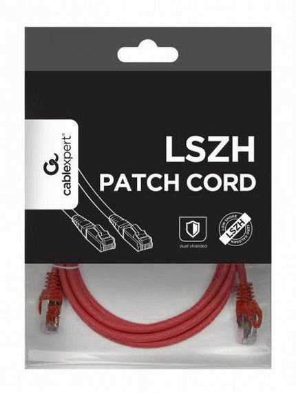 Патч корд Cablexpert PP6A-LSZHCU-R-5M, S/STP, литий, 50u" штекер із фіксатором, 5 м, червоний | Зображення 3