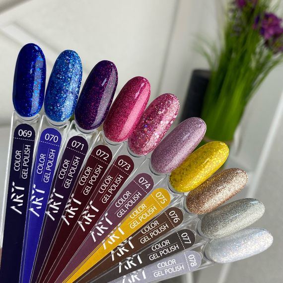 Гель-лак ART in detail 72 (малиново-фуксієвий з іскристими блискітками) 6мл | Зображення 3