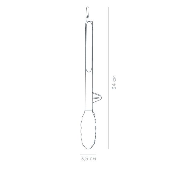 Щипцы кухонные Vinzer Culinary VZ-50678 34х3.5 см бежевый | Зображення 2