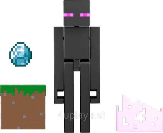 Игровой набор Майнкрафт с Эндерменом Оригинал Mattel Minecraft 2-Pack with Enderman | Зображення 2
