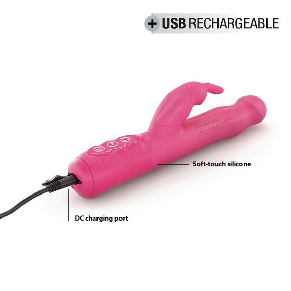Вібратор-кролик Dorcel Baby Rabbit Magenta 2.0 з перлинним масажем і головкою, що обертається | Зображення 4
