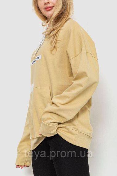 Худи женский утепленный, цвет бежевый, размеры L-XL, S-M, L-XL, M, XL FA_008379 | Зображення 2
