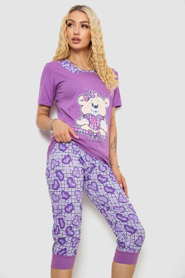 Пижама женская, цвет сиреневый, 243R03675 | Зображення 2