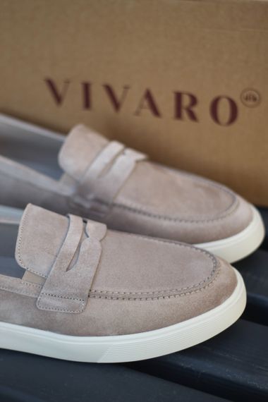 Мужские бежевые лоферы 40 размер | Зображення 5