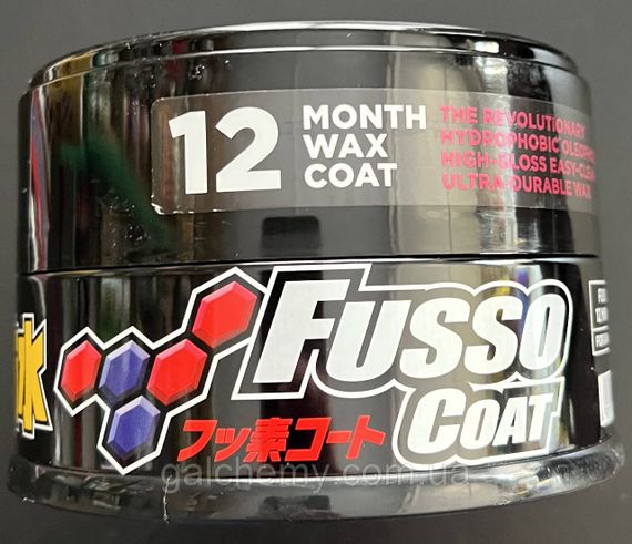 Довготривалий віск для темних автомобілів Fusso Coat 12 Months Protection Black ТМ SOFT99