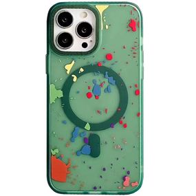 Чехол TPU+PC Flush with MagSafe для Apple iPhone 15 Pro (6.1") Dark green