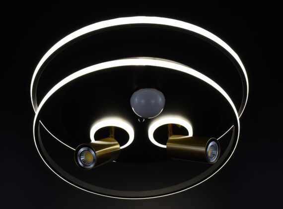 Люстра світлодіодна стельова LED світильник для квартири на стелю лед 26538 Чорний 15х40х60 см. | Зображення 3