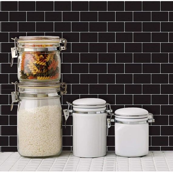 Самоклеюча поліуретанова плитка чорна цегла 305х305х1мм (D) SW-00001186 | Зображення 4