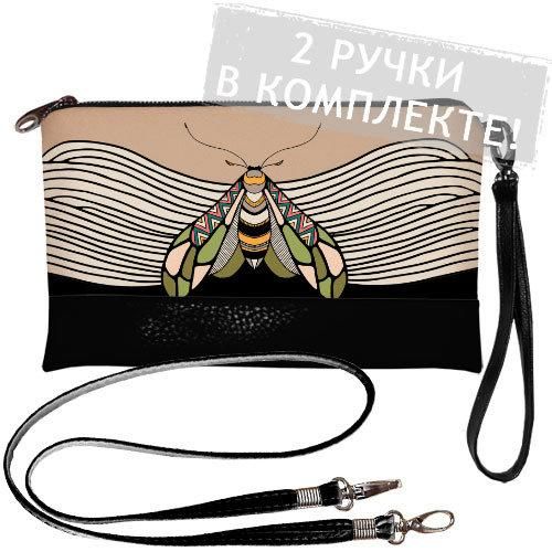 Клатч через плече Мотылек 25x15 см (KL_GL_TRO004_BL)
