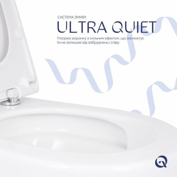 Унітаз підвісний Qtap Robin ML Ultra Quiet 490x365x325 мм, з сидінням Soft-close MagLock, White QTROBML26W49621 | Зображення 4