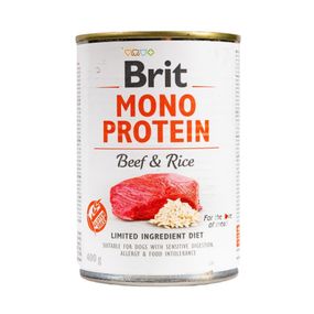 Влажный корм монопротеиновый с говядиной и рисом для собак Brit Mono Protein Dog Beef and Rice, 400 гр