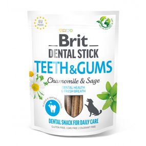 Ласощі Brit Dental Stick Teeth and Gums для дорослих собак з ромашкою та шавлією для здоров я ясен і зубів 7 шт 251 г