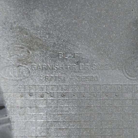 Молдинг задніх лівих дверей Kia Sorento 2006-2009 рестайл Накладка задніх лівих дверей Кіа Соренто 877513E500 | Зображення 9