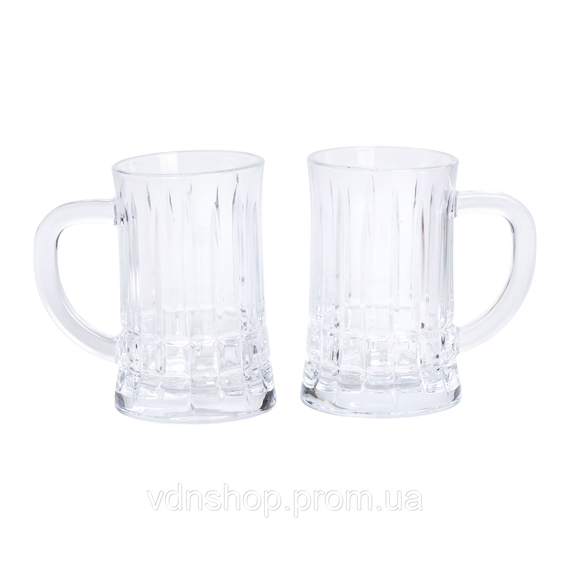 Набор пивных бокалов 2 шт 310 мл из стекла HP-19-145