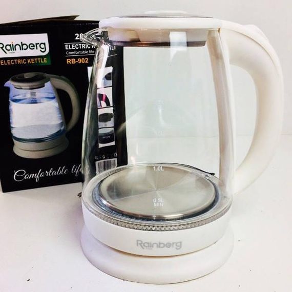 Електрочайник скляний Rainberg RB-902 2200 Вт 1.8 л
