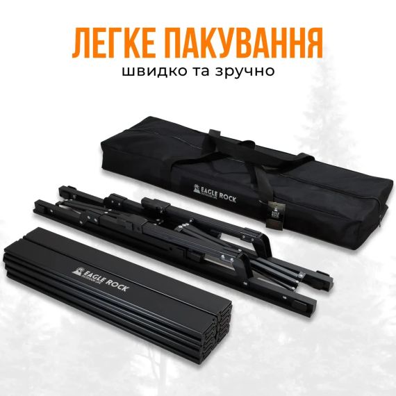 Туристичний розкладний стіл для кемпінгу 120х55х48 см з регулюванням висоти, алюмінієвий складний стіл для пікніка | Зображення 7