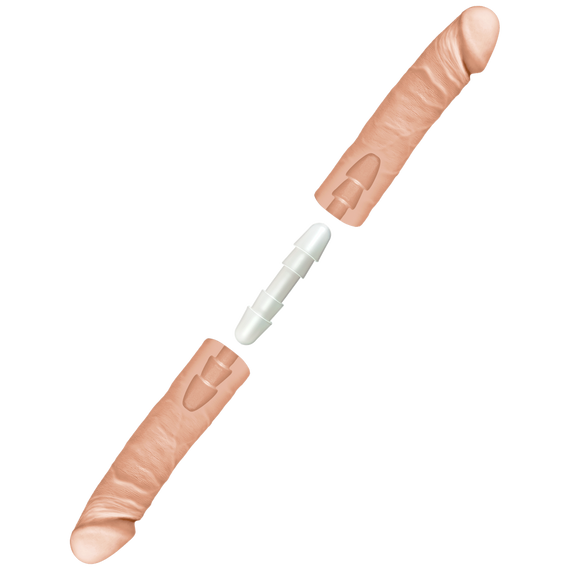 Фалоімітатор подвійний Doc Johnson The D - Double D - 16 Inch - ULTRASKYN, діаметр 4,4 см, Vack-U-Lo Sex Aura | Зображення 2